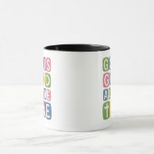 God is good All the time Retro faith マグカップ (中央)