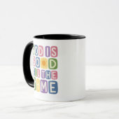 God is good All the time Retro faith マグカップ (正面左)