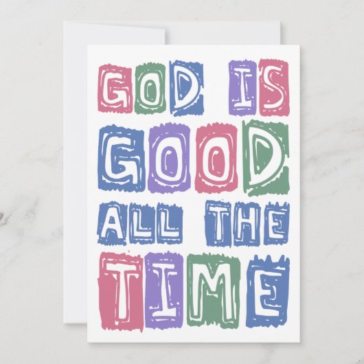 God is good All the time Retro faith 招待状 (正面)
