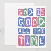 God is good All the time Retro faith 招待状 (正面/裏面)