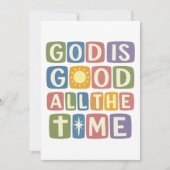 God is good All the time Retro faith 招待状 (正面)