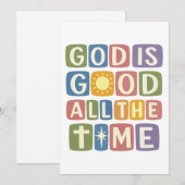 God is good All the time Retro faith 招待状 (正面/裏面)