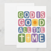 God is good All the time Retro faith 招待状 (正面/裏面)