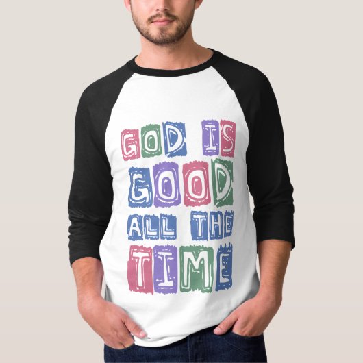 God is good All the time Retro faith Tシャツ (正面)