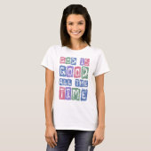 God is good All the time Retro faith Tシャツ (正面フル)