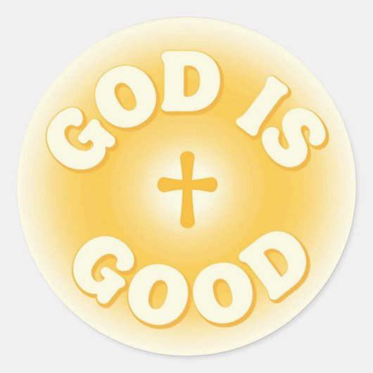 God is Good Classic Round Sticker ラウンドシール (正面)