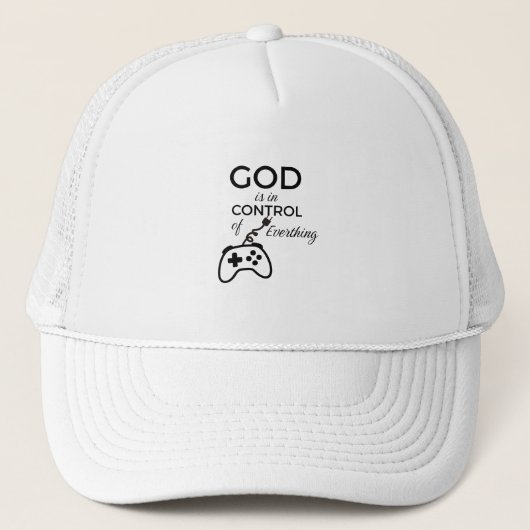 God Is In Control Christian Baseball Cap - Embroid キャップ (正面)