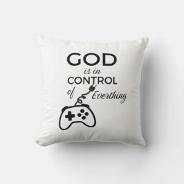 God Is In Control Christian Home Decor Throw Pillo クッション
