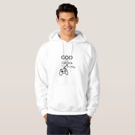 God Is In Control Christian Hoodie - Minimalist Bi パーカ