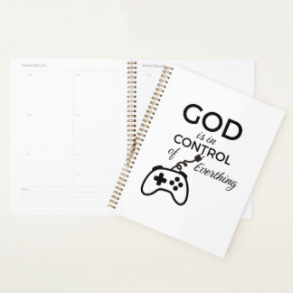  God Is In Control Christian Spiral Notebook - Fai プランナー手帳