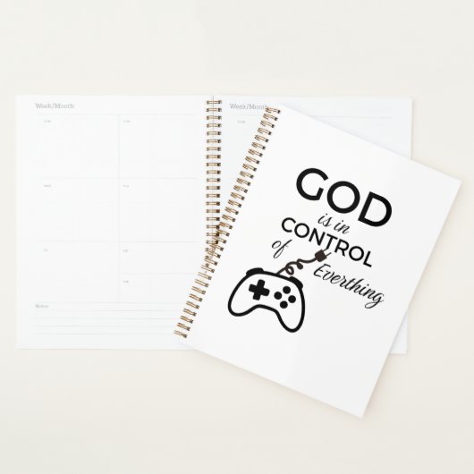 God Is In Control Christian Spiral Notebook - Fai プランナー手帳 (ディスプレー)