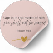God Is In The Midst Of Her Sticker – Psalm 46:5 ラウンドシール