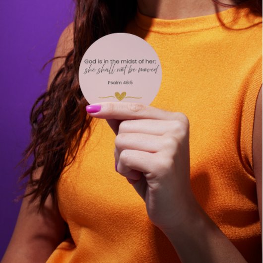 God Is In The Midst Of Her Sticker – Psalm 46:5 ラウンドシール