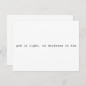 God is Light Scripture Postcard ポストカード (正面/裏面)