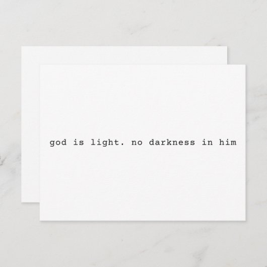 God is Light Scripture Postcard ポストカード (正面/裏面)