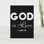 God Is Love 1 John 4_8 Bible Verse Christian Scrip カード (正面)