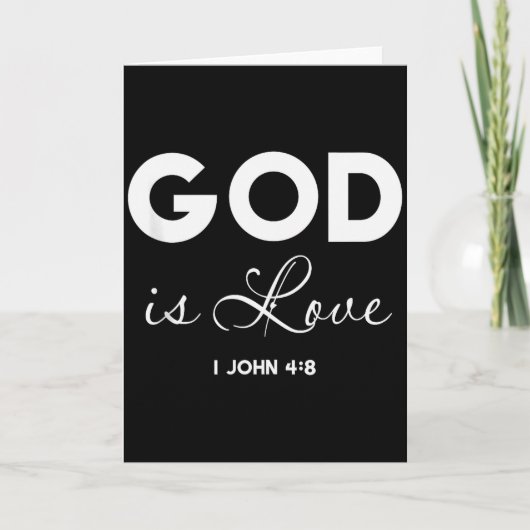 God Is Love 1 John 4_8 Bible Verse Christian Scrip カード (正面)
