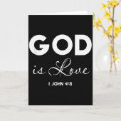 God Is Love 1 John 4_8 Bible Verse Christian Scrip カード (黄色い花)