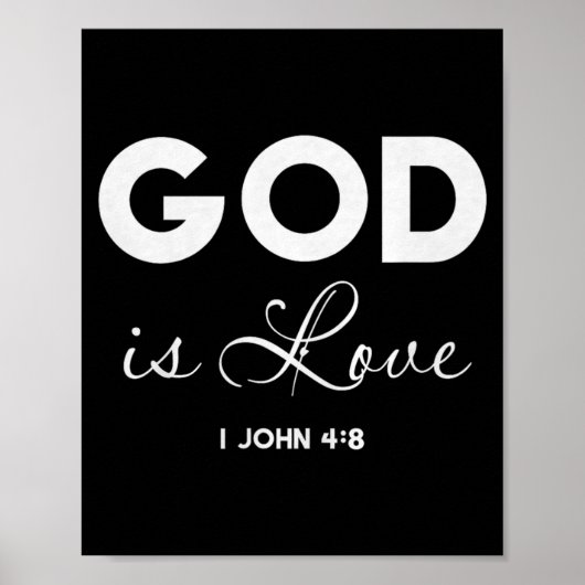 God Is Love 1 John 4_8 Bible Verse Christian Scrip ポスター (正面)