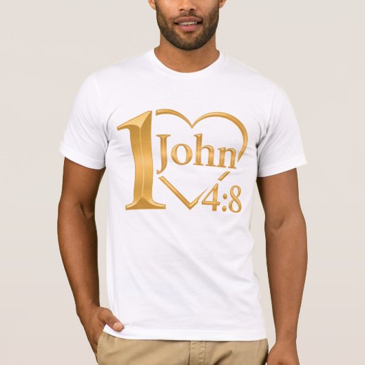 God Is Love – 1 John 4:8 Christian T-Shirt Tシャツ (正面)
