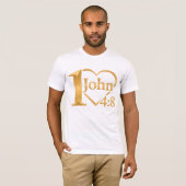God Is Love – 1 John 4:8 Christian T-Shirt Tシャツ (正面フル)