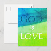 God is Love Inspirational ポストカード (正面/裏面)