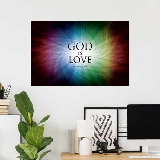 God is Love - Poster ポスター (ホームオフィス)