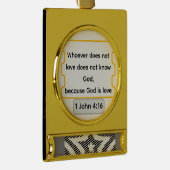 God Is Love Star Elegant high-end Christmas ゴールドプレートバナーオーナメント (右)