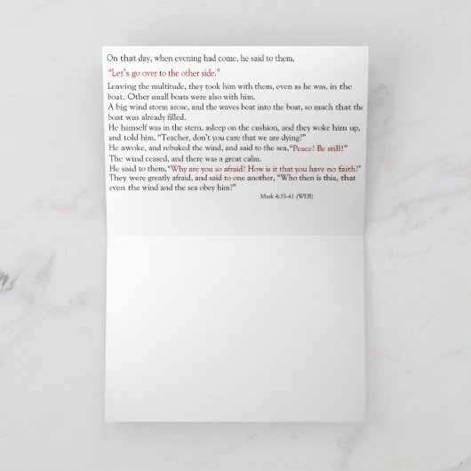 God is Mightier than the Sea: Psalm 93:4 カード (内部)