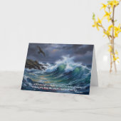 God is Mightier than the Sea: Psalm 93:4 カード (黄色い花)