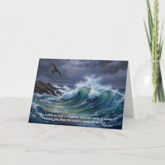 God is Mightier than the Sea: Psalm 93:4 カード (正面)