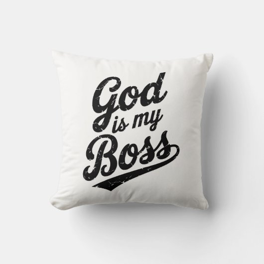 God is my boss クッション (正面)