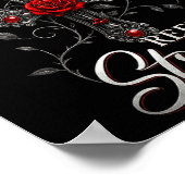 God Is My Refuge And Strength Rose Cross Faith  ポスター (角)