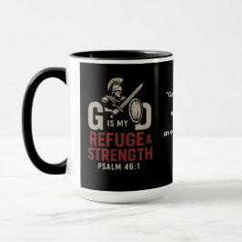 God Is My Refuge and Strength – Warrior Faith  マグカップ
