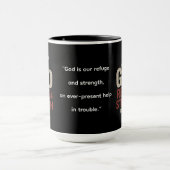 God Is My Refuge and Strength – Warrior Faith  マグカップ (中央)