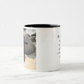 God is My Rock Bible Verse Black Cross Christian ツートーンマグカップ (中央)