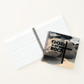God is My Rock Bible Verse Black Cross Christian ノートブック (内部)