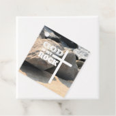 God is My Rock Bible Verse White Cross Christian フェイバータグ (インサイチュ)