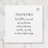 God is My Rock Bible Verse White Cross Christian フェイバータグ (裏面)