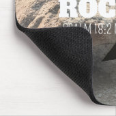 God is My Rock Bible Verse White Cross Christian マウスパッド (コーナー)