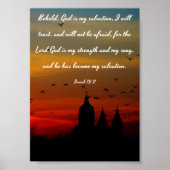 God is my salvation-Isaiah Poster -  Bible Verses ポスター (正面)