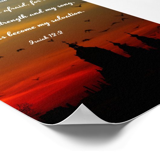 God is my salvation-Isaiah Poster -  Bible Verses ポスター (角)