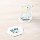 God is my strength Floral Dragonfly Christian T-Sh ペーパーコースター (インサイチュ)