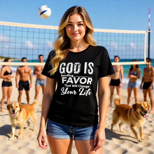 God Is Sending Favor Change Your Life Christian トライブレンドTシャツ