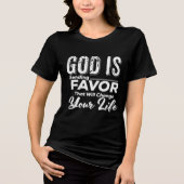 God Is Sending Favor Change Your Life Christian トライブレンドTシャツ (正面)
