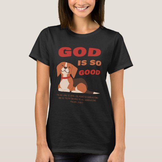 GOD is So Good u2013 Kids & Adult Puppy Christian  Tシャツ (正面)