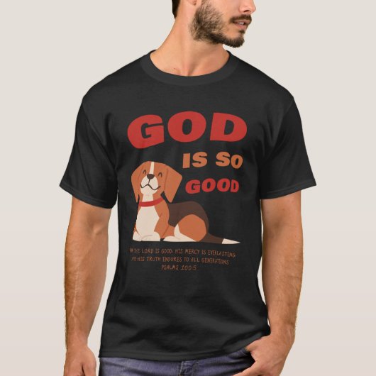 GOD is So Good u2013 Kids & Adult Puppy Christian  Tシャツ (正面)