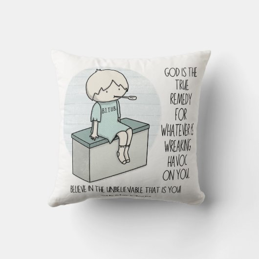 God is the Remedy クッション (裏面)