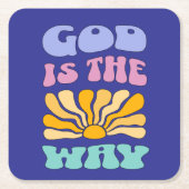 God is the Way スクエアペーパーコースター (正面)