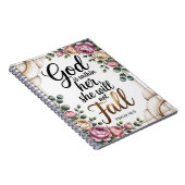 God is with her, Christian faith Bible Scripture  ノートブック (右側)